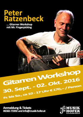 Peter Ratzenbeck Gitarren Workshop im Musikhaus Hofer